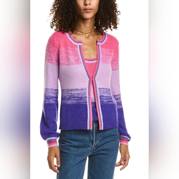 Lilly Pulitzer Sweaters - Lilly Pulitzer Ombre Stripe Cardigan Cardy Knit Sweater Tessalyn Size Large